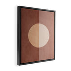 Terracotta Minimalist Artwork with Moon Framed Canvas Print Gallery Image 2