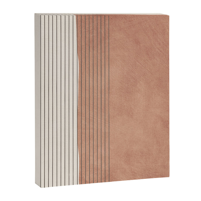 Terracotta Minimalist Lines Artwork Canvas Print Gallery Image 1