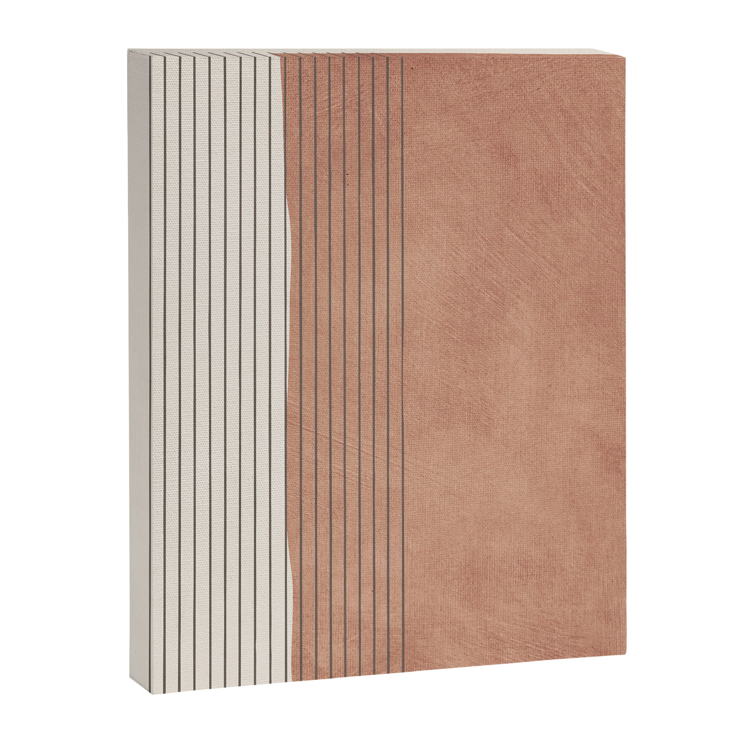 Terracotta Minimalist Lines Artwork Canvas Print Gallery Image 6