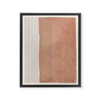 Terracotta Minimalist Lines Artwork Framed Canvas Print Gallery Image 6