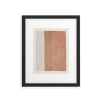 Terracotta Minimalist Lines Artwork Framed Art Print Gallery Image 5