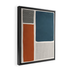Terracotta Navy Color Block Artwork Framed Canvas Print Gallery Image 2
