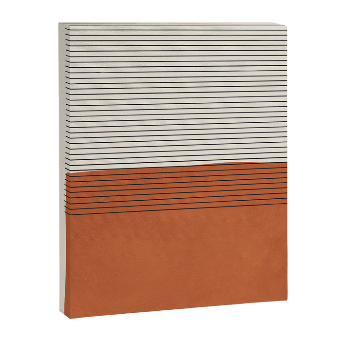 Terracotta Thin Black Lines Artwork Canvas Print Gallery Image 1