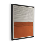 Terracotta Thin Black Lines Artwork Framed Canvas Print Gallery Image 2