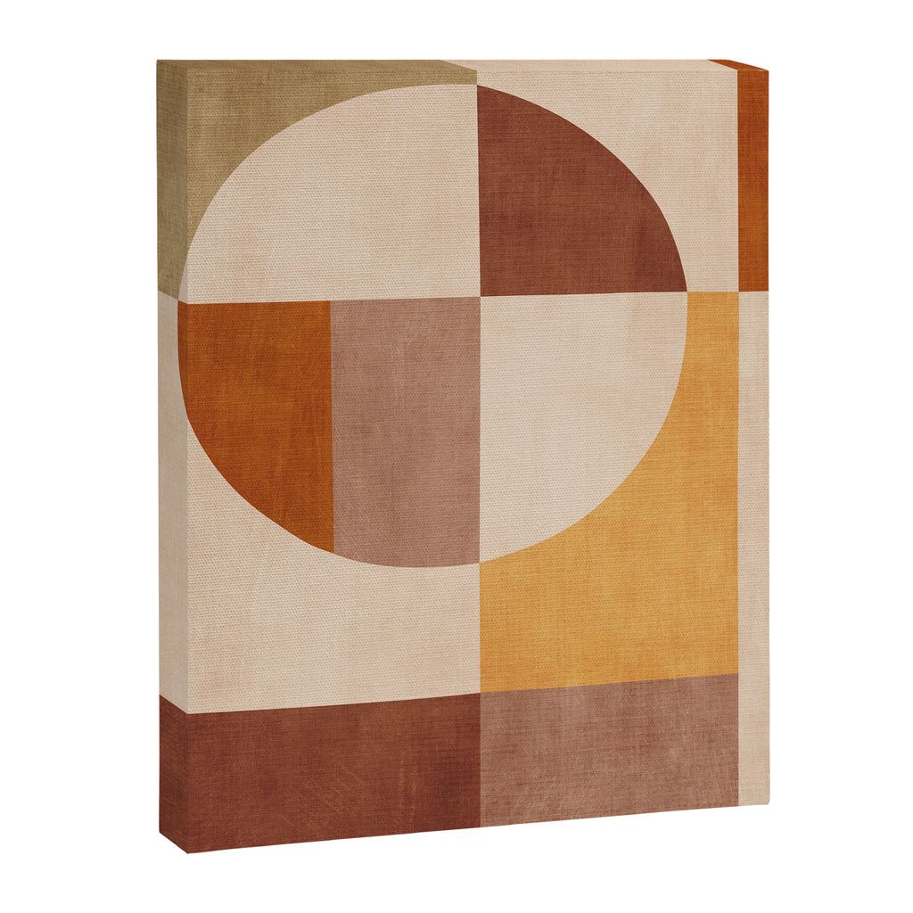 Terracotta Tones Modern Geometric Abstract Artwork Canvas Print Gallery Image 6