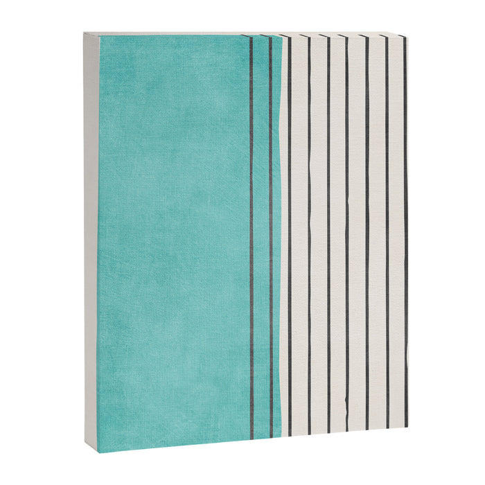 Turquoise Aqua Abstract Minimalist Art Canvas Print Gallery Image 1