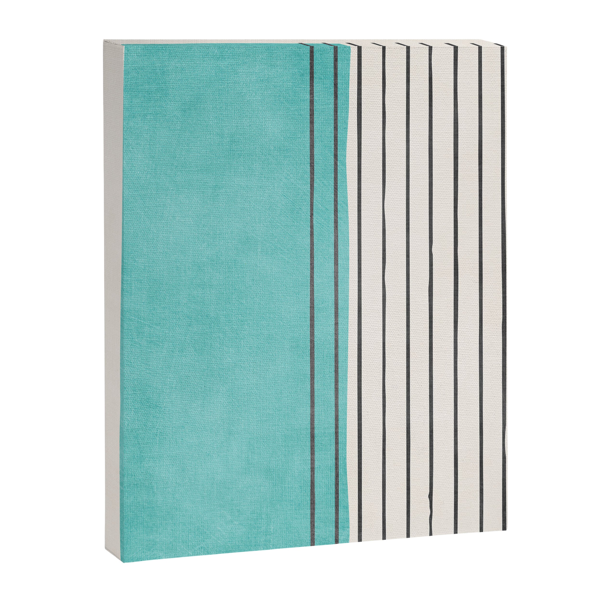 Turquoise Aqua Abstract Minimalist Art Canvas Print Gallery Image 6