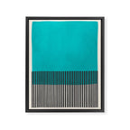 Turquoise Minimalist Bold Artwork Framed Canvas Print Gallery Image 6