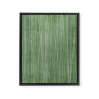 White Lines Green Background Minimal Art Framed Canvas Print Gallery Image 6