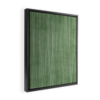 White Lines Green Background Minimal Art Framed Canvas Print Gallery Image 2
