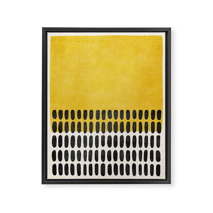 Yellow Black Modern Minimalism Framed Canvas Print Gallery Image 1