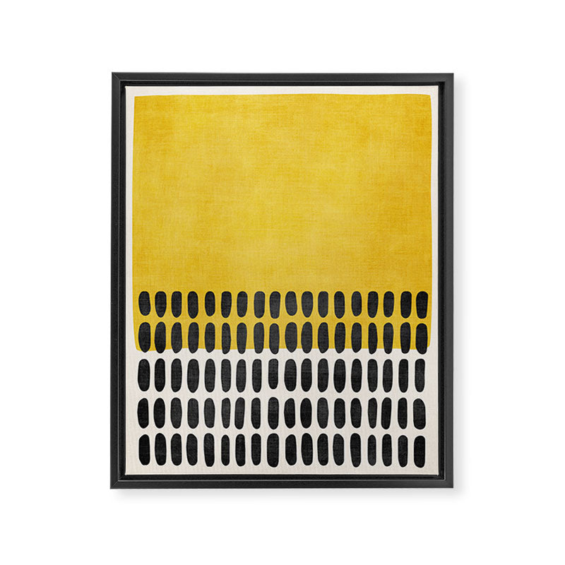 Yellow Black Modern Minimalism Framed Canvas Print Gallery Image 6