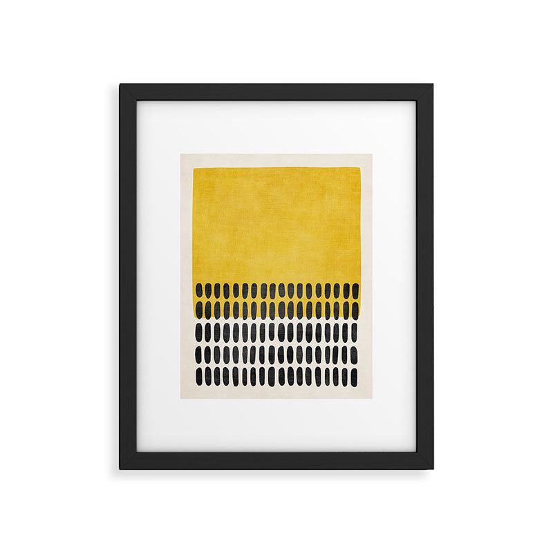 Yellow Black Modern Minimalism Framed Art Print Gallery Image 5