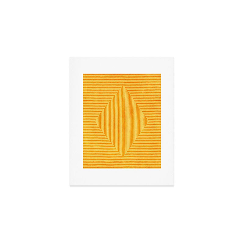 Yellow Modern Geometric Design Artwork Art Print Gallery Image 1