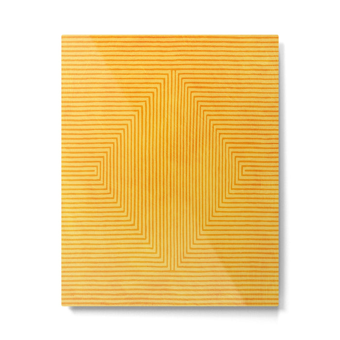 Yellow Modern Geometric Design Artwork Metal Print Gallery Image 1