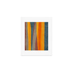 Yellow Orange Blue Beige Brown Modern MCM Art Art Print Gallery Image 1