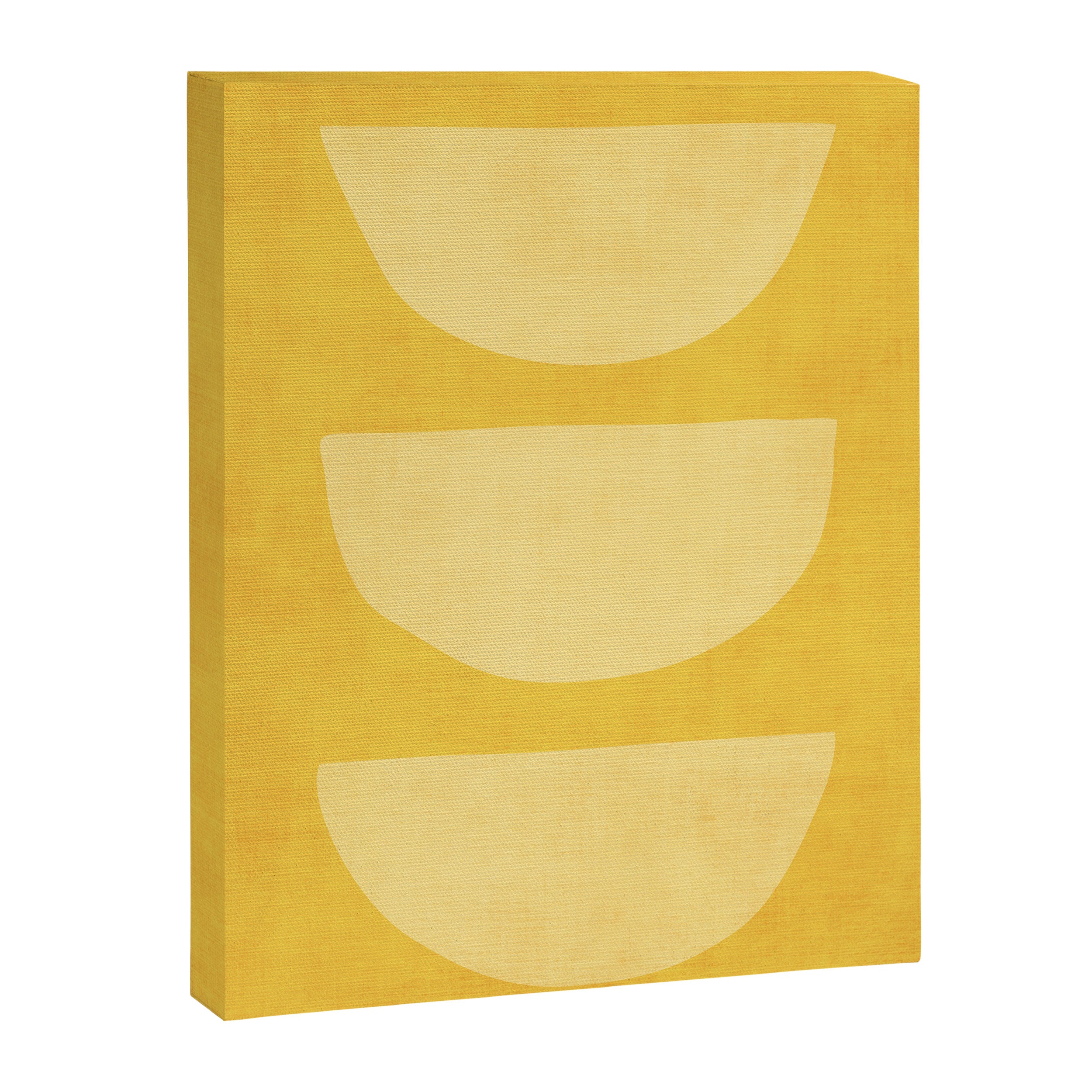 Yellow Tones Semicircles Minimalist Artwork Canvas Print Gallery Image 6
