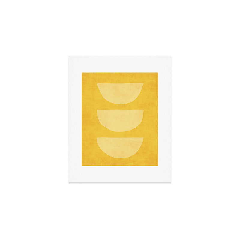 Yellow Tones Semicircles Minimalist Artwork Art Print Gallery Image 1