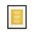 Yellow Tones Semicircles Minimalist Artwork Framed Art Print Gallery Image 5