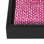 Hand Knit Hot Pink Framed Canvas Print Gallery Image 3