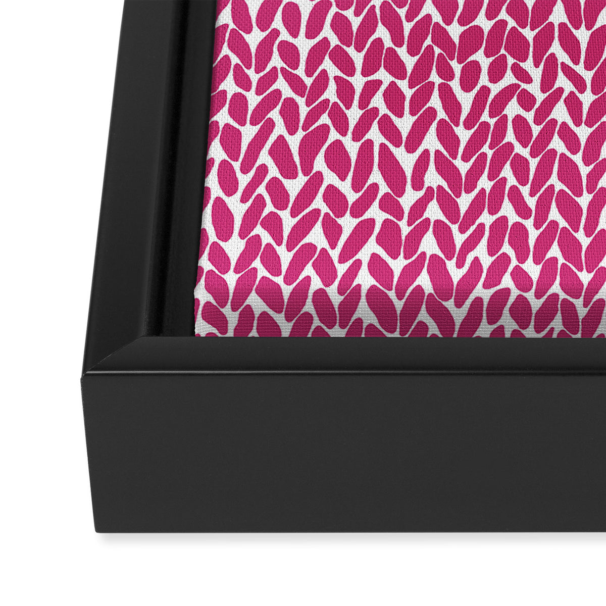 Hand Knit Hot Pink Framed Canvas Print Gallery Image 3