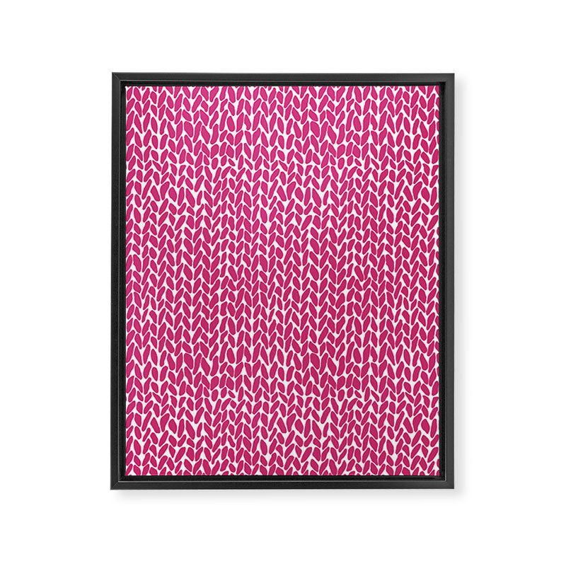 Hand Knit Hot Pink Framed Canvas Print Gallery Image 8