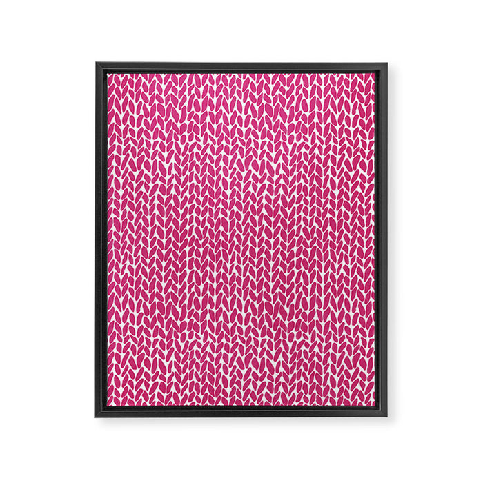 Hand Knit Hot Pink Framed Canvas Print Gallery Image 1