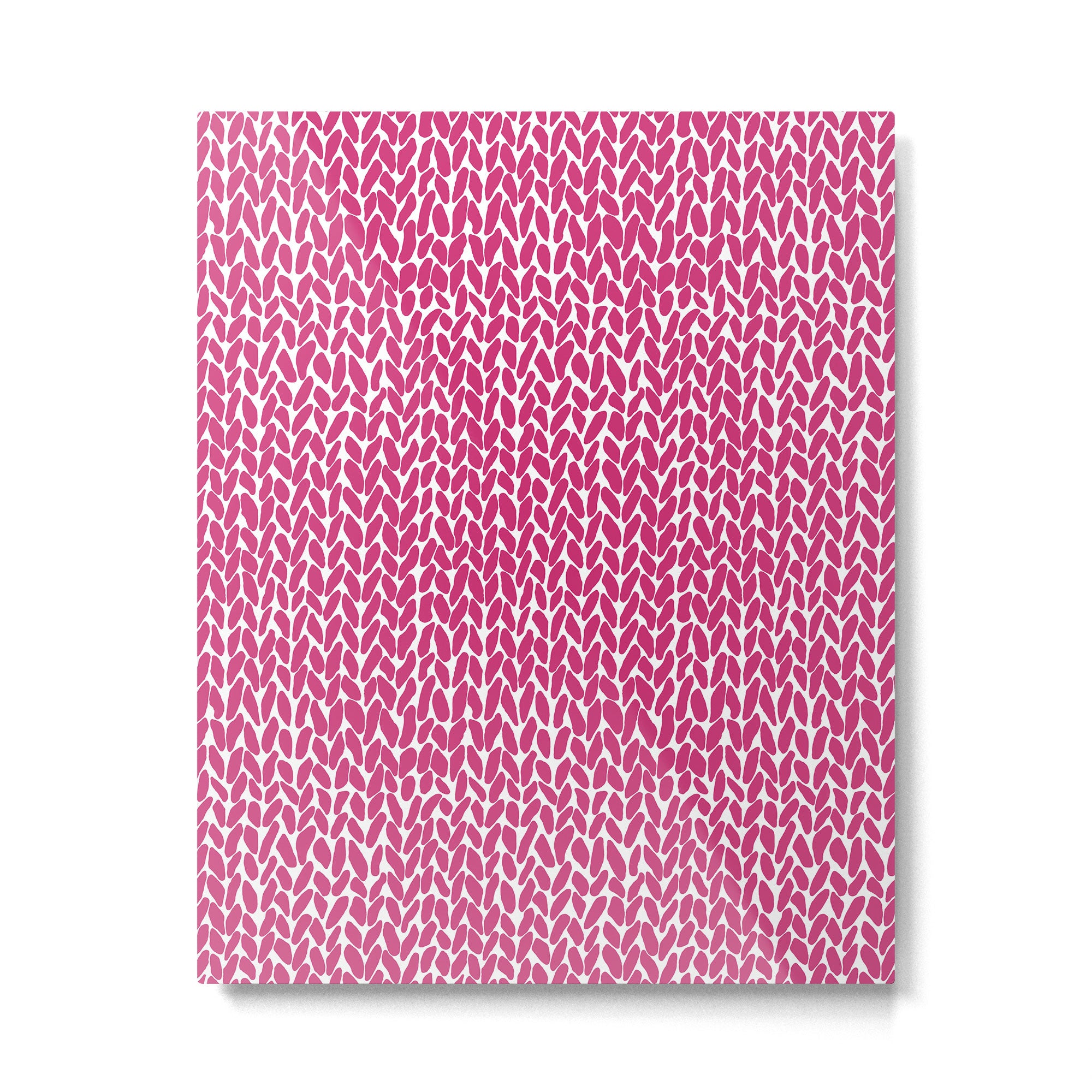 Hand Knit Hot Pink Metal Print Gallery Image 6