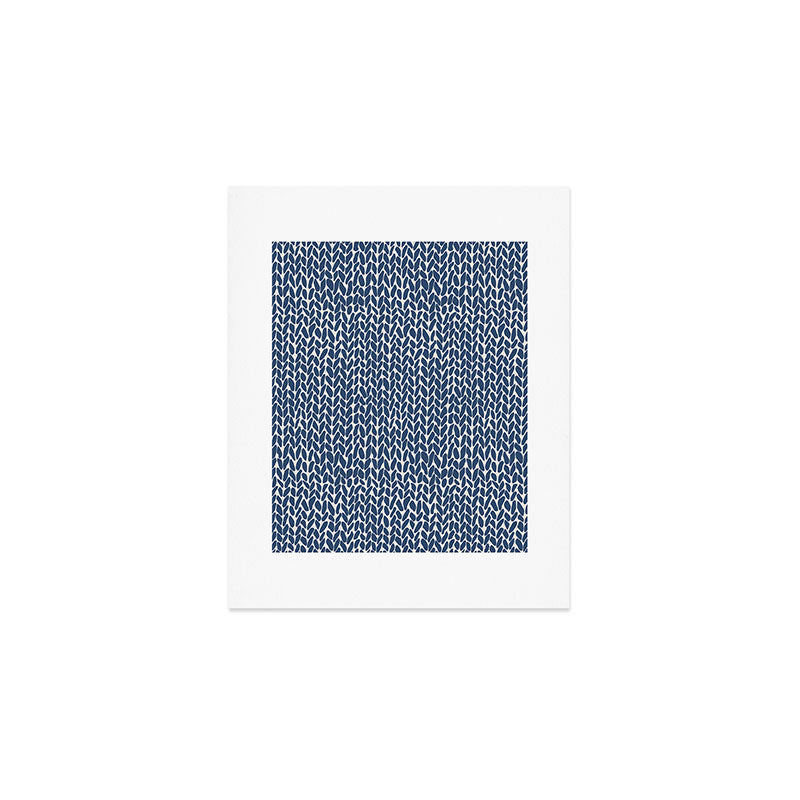 Hand Knit Navy Art Print Gallery Image 1