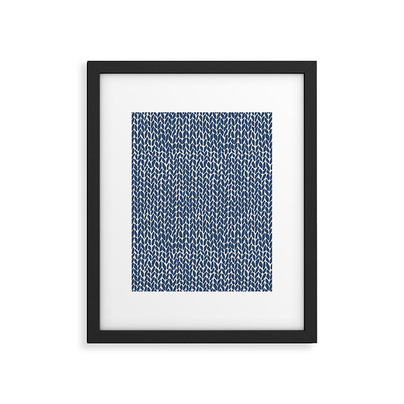 Hand Knit Navy Framed Art Print Gallery Image 6