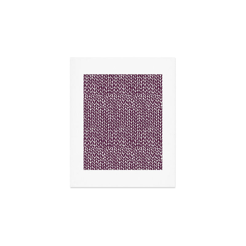 Hand Knit Plum Art Print Gallery Image 1