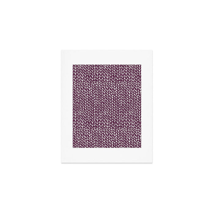 Hand Knit Plum Art Print Gallery Image 1
