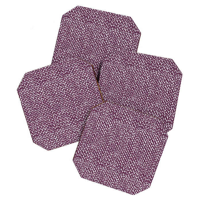 Hand Knit Plum Coaster Gallery Image 1