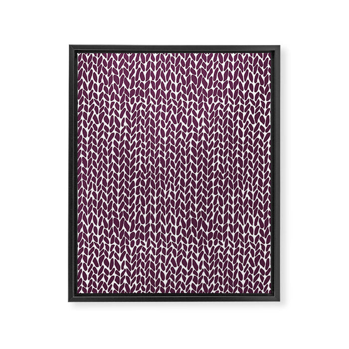 Hand Knit Plum Framed Canvas Print Gallery Image 1
