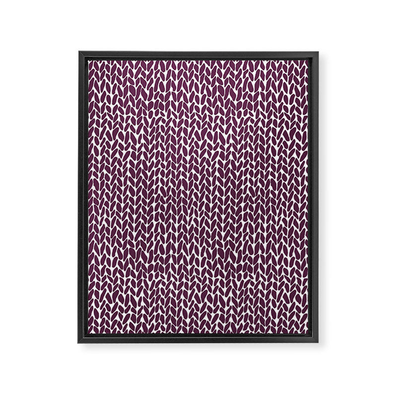Hand Knit Plum Framed Canvas Print Gallery Image 8