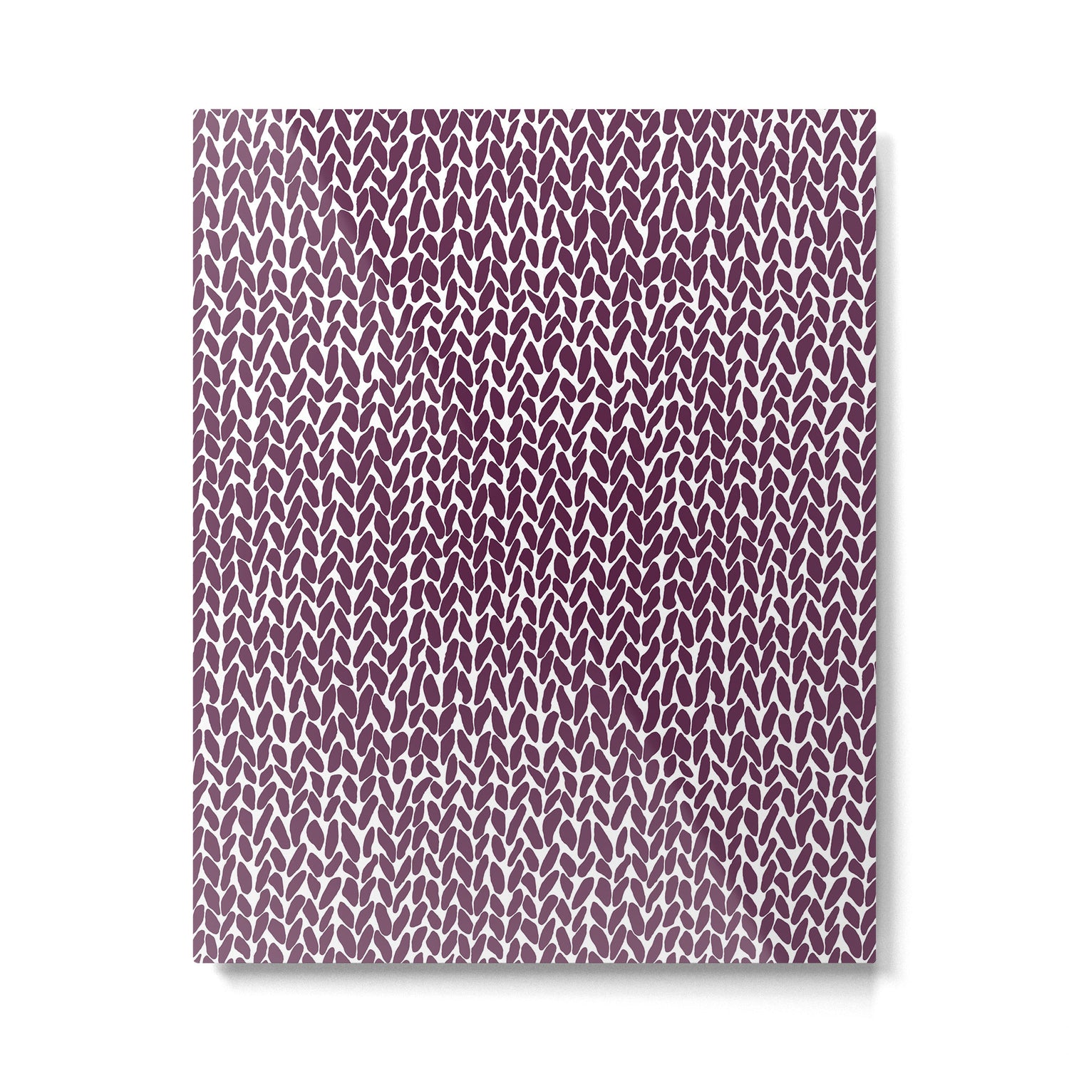 Hand Knit Plum Metal Print Gallery Image 6