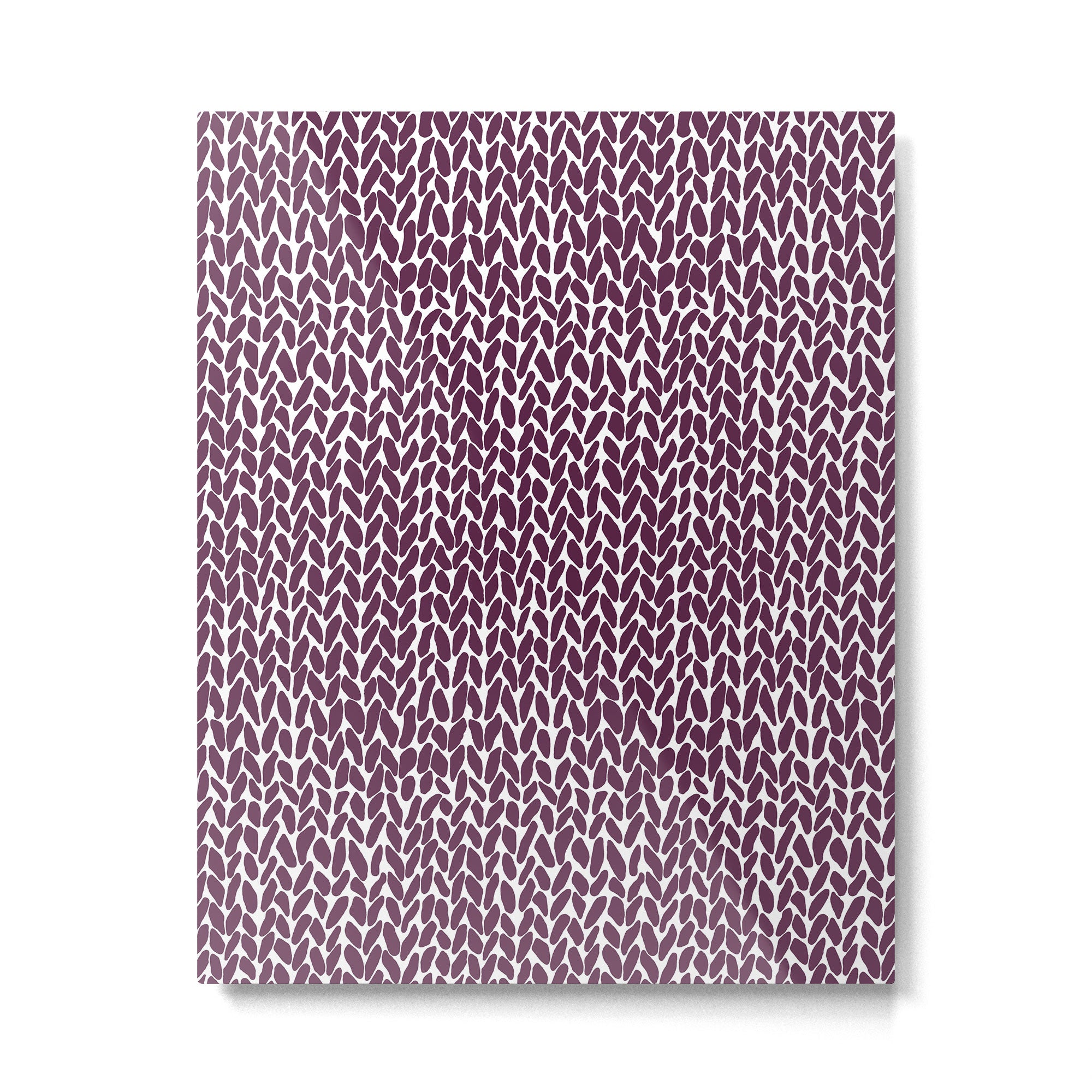 Hand Knit Plum Metal Print Gallery Image 6