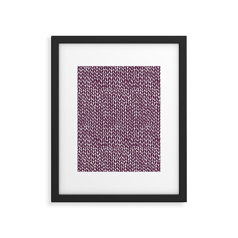 Hand Knit Plum Framed Art Print Gallery Image 6