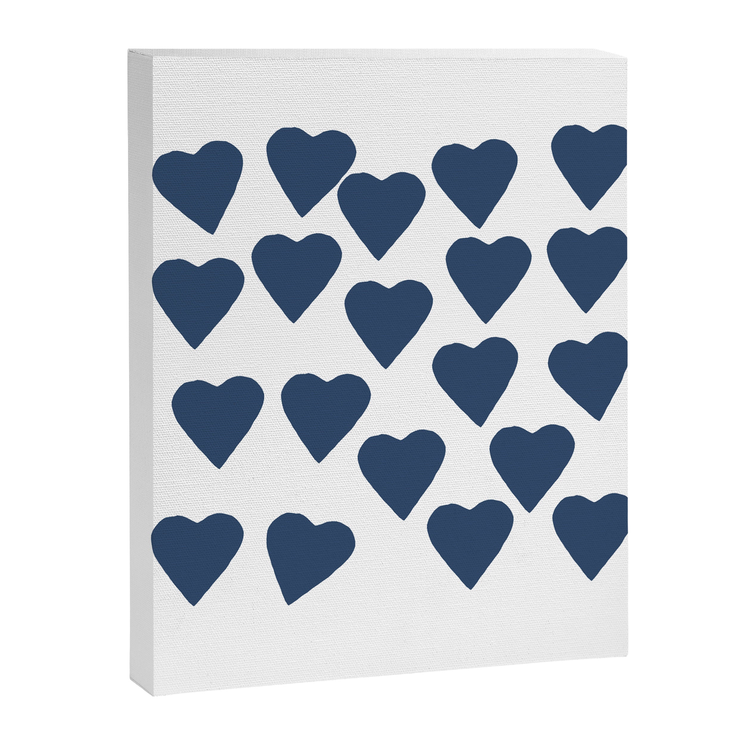 Hearts Navy Canvas Print Gallery Image 8