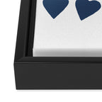 Hearts Navy Framed Canvas Print Gallery Image 3