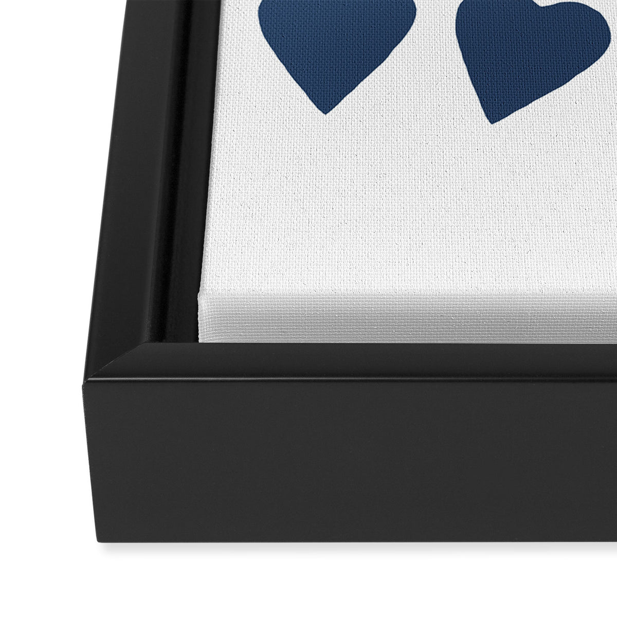 Hearts Navy Framed Canvas Print Gallery Image 3