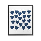Hearts Navy Framed Canvas Print Gallery Image 8