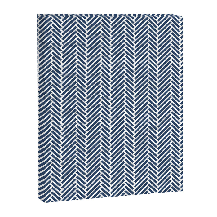 Herringbone Navy Blue Canvas Print Gallery Image 1