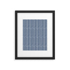 Herringbone Navy Blue Framed Art Print Gallery Image 6