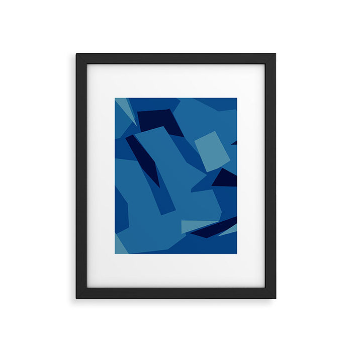 Peckham Blue Abstract Map Framed Art Print Gallery Image 1