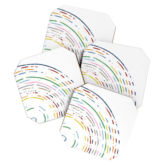 Rainbow Part Disc Coaster Gallery Image 1