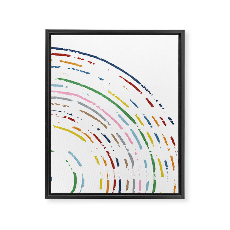 Rainbow Part Disc Framed Canvas Print Gallery Image 8