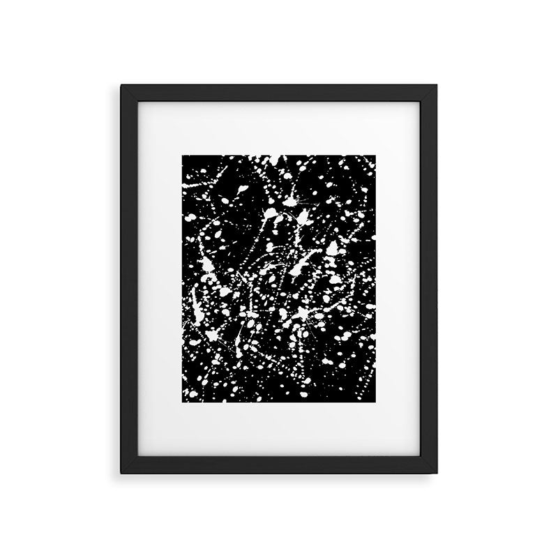 Splat Black Framed Art Print Gallery Image 6