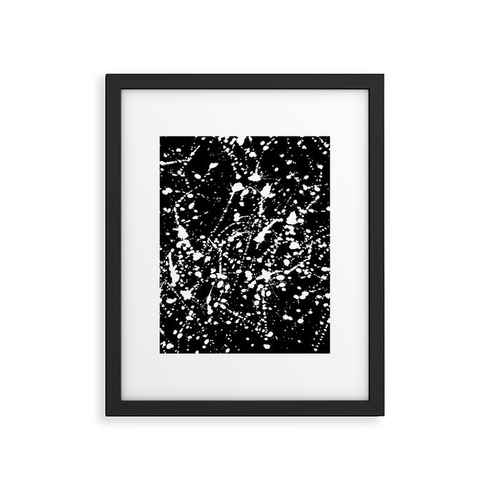 Splat Black Framed Art Print Gallery Image 1