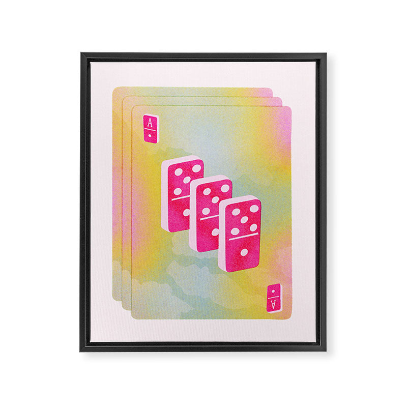 Ace of Dominoes Framed Canvas Print Gallery Image 6